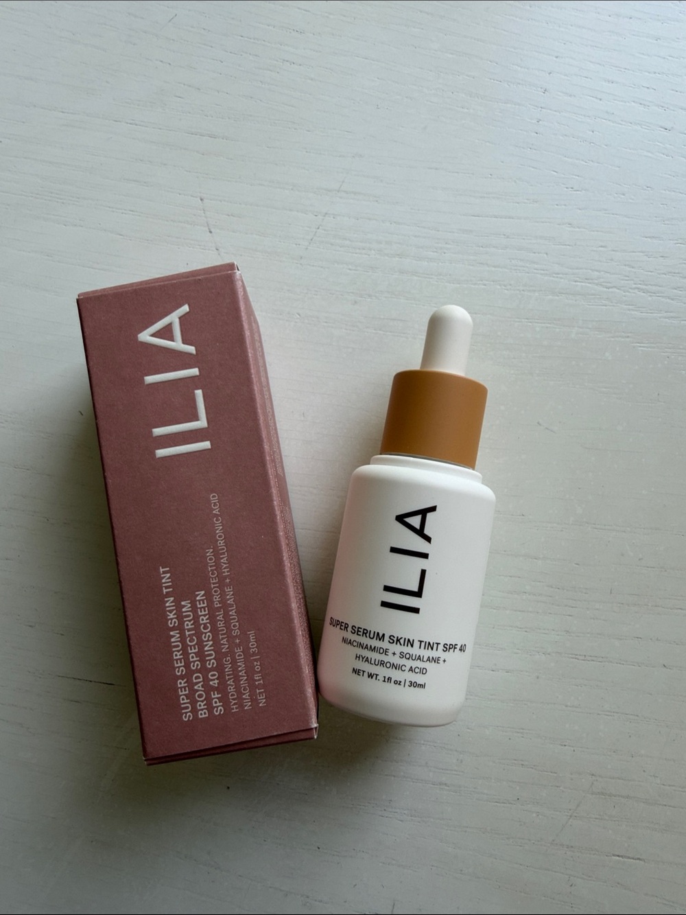 New in Box Ilia Super Serum Skin Tint with SPF 40 in ORA (ST6)